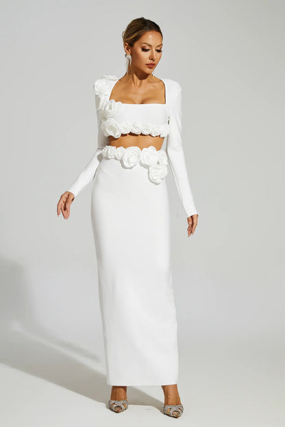 Abel White Rose Flower Set