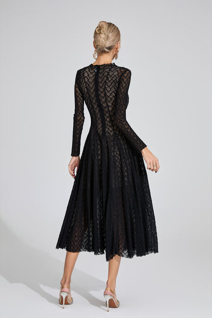 Armstrong Black Lace Long Sleeve Dress