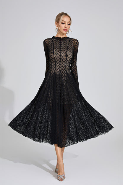 Armstrong Black Lace Long Sleeve Dress