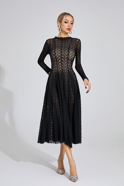 Armstrong Black Lace Long Sleeve Dress