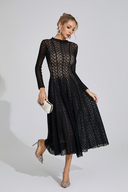 Armstrong Black Lace Long Sleeve Dress