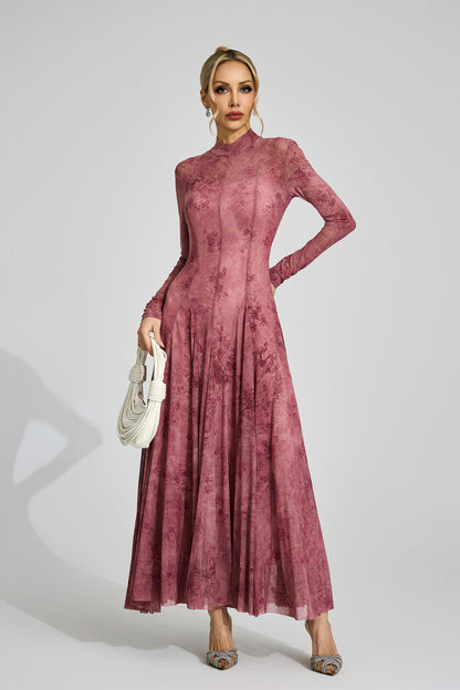 Bronwen Pink Floral Growth Maxi Dress