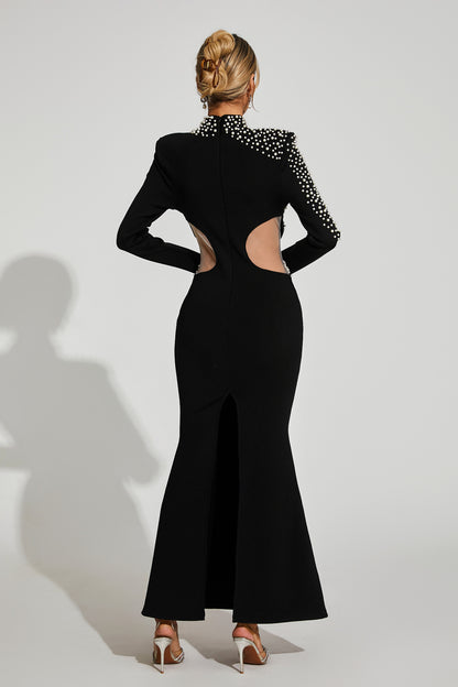 Bunyan Black Cut Out Mesh Bandage Dress