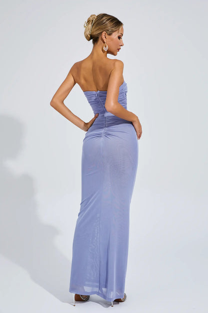 Darlene Purple Rose Off Shoulder Dress
