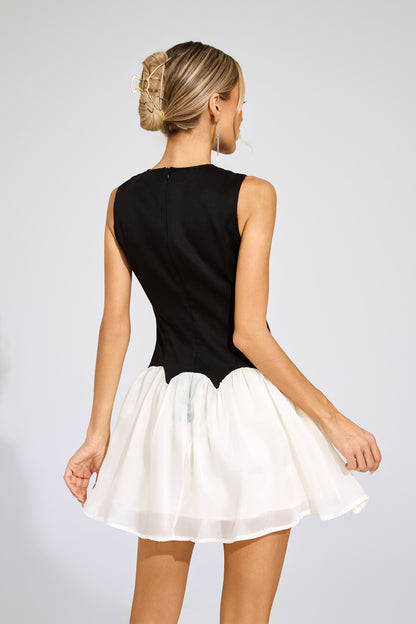 Dewar Black Sequins Sleeveless Mini Dress