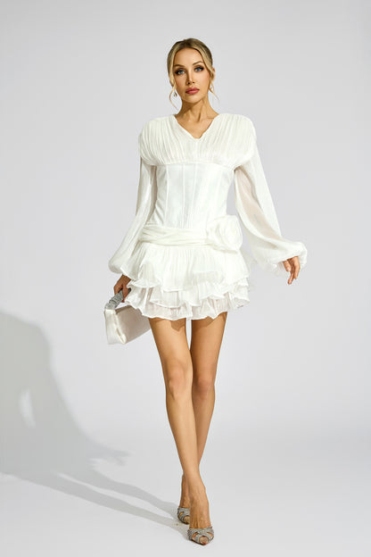 Dickens White Corset Mini Dress