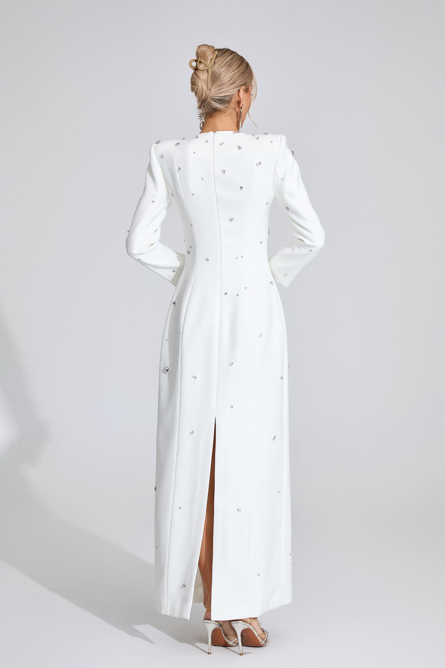 Dunlop White Diamond Long Sleeve Dress
