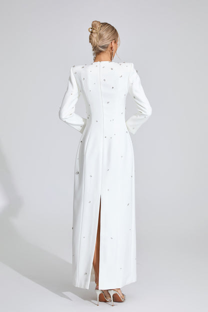 Dunlop White Diamond Long Sleeve Dress
