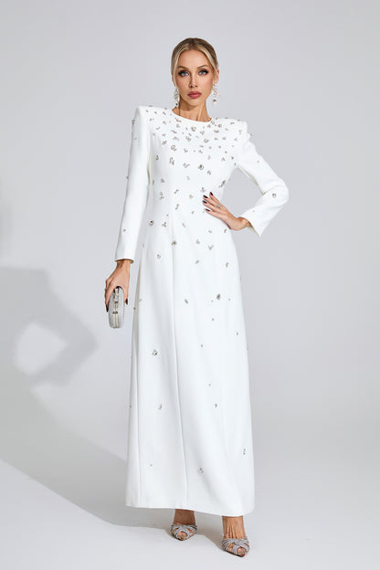 Dunlop White Diamond Long Sleeve Dress