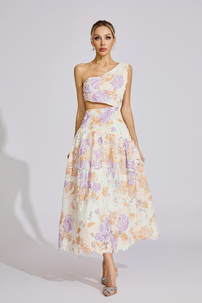 Estella  Yellow Off-Shoulder Maxi Dress