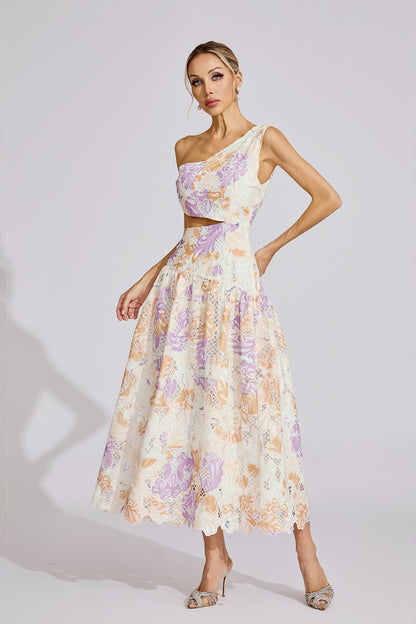 Estella  Yellow Off-Shoulder Maxi Dress