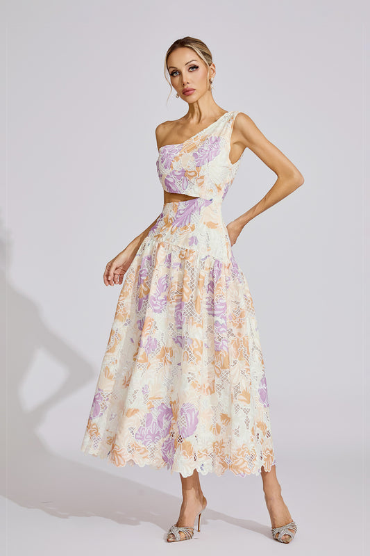 Estella  Yellow Off-Shoulder Maxi Dress