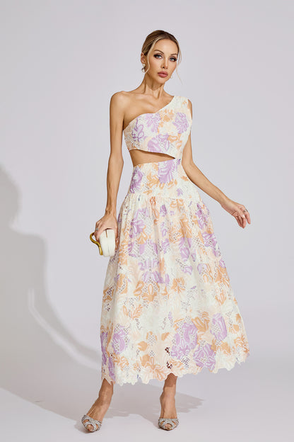 Estella  Yellow Off-Shoulder Maxi Dress