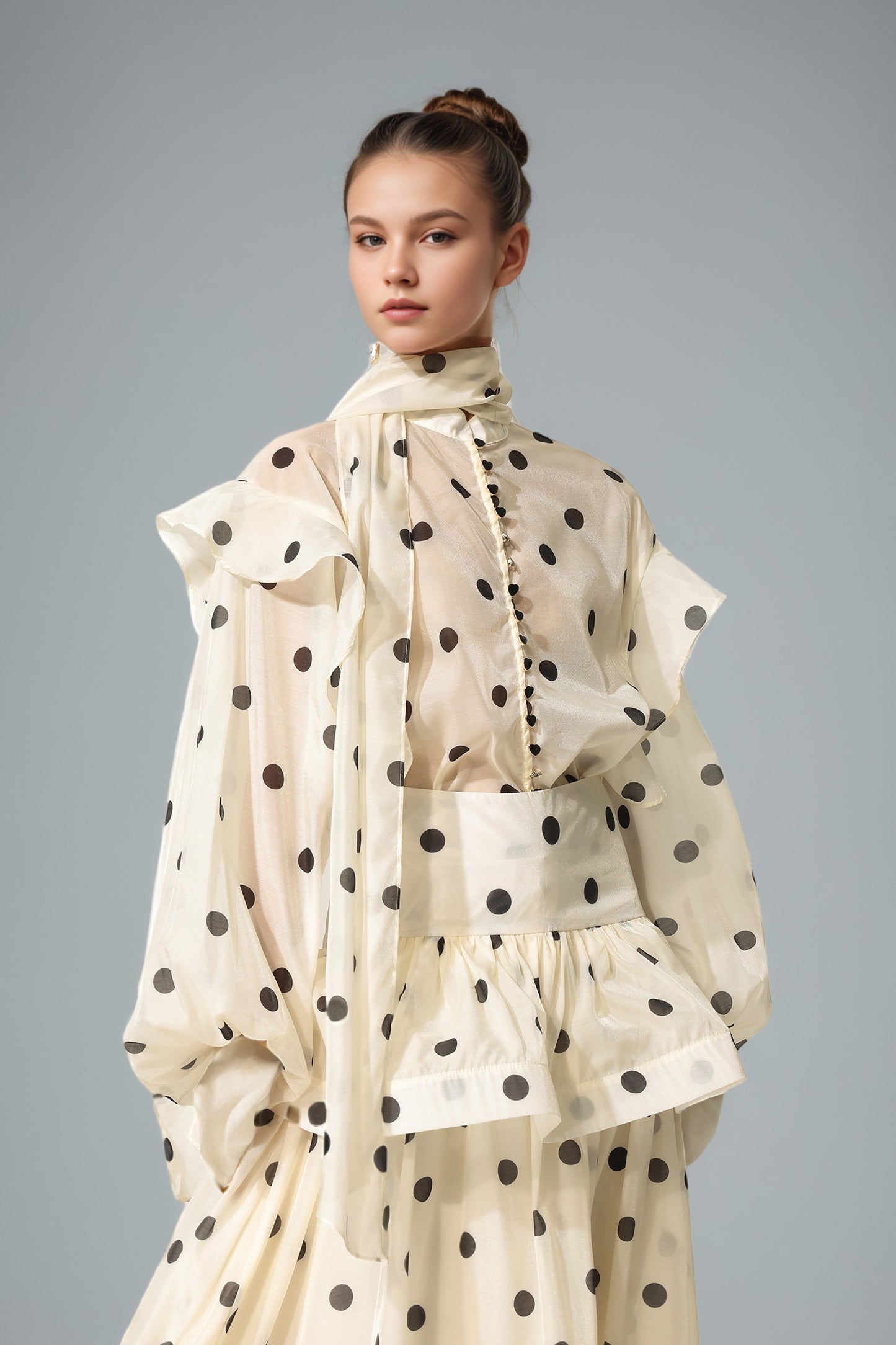 Galsworthy Apricot Polka Dot Set