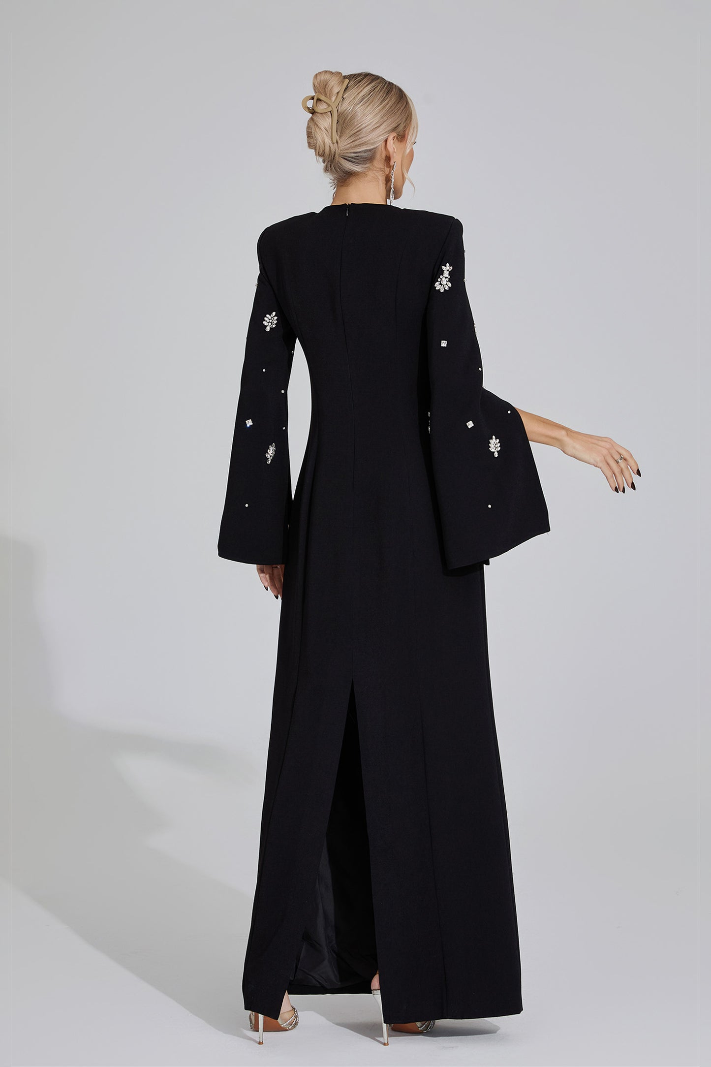 Isolde Black Diamond Maxi Dress