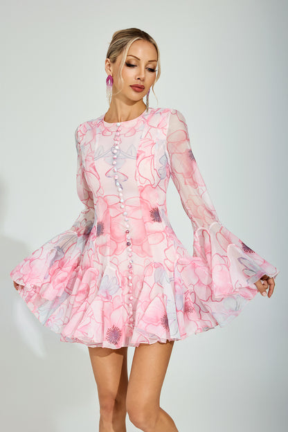Jackson Floral Organza Mini Dress