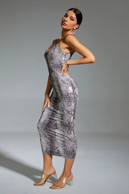 Kailani Snake Pattern Bodycon Dress
