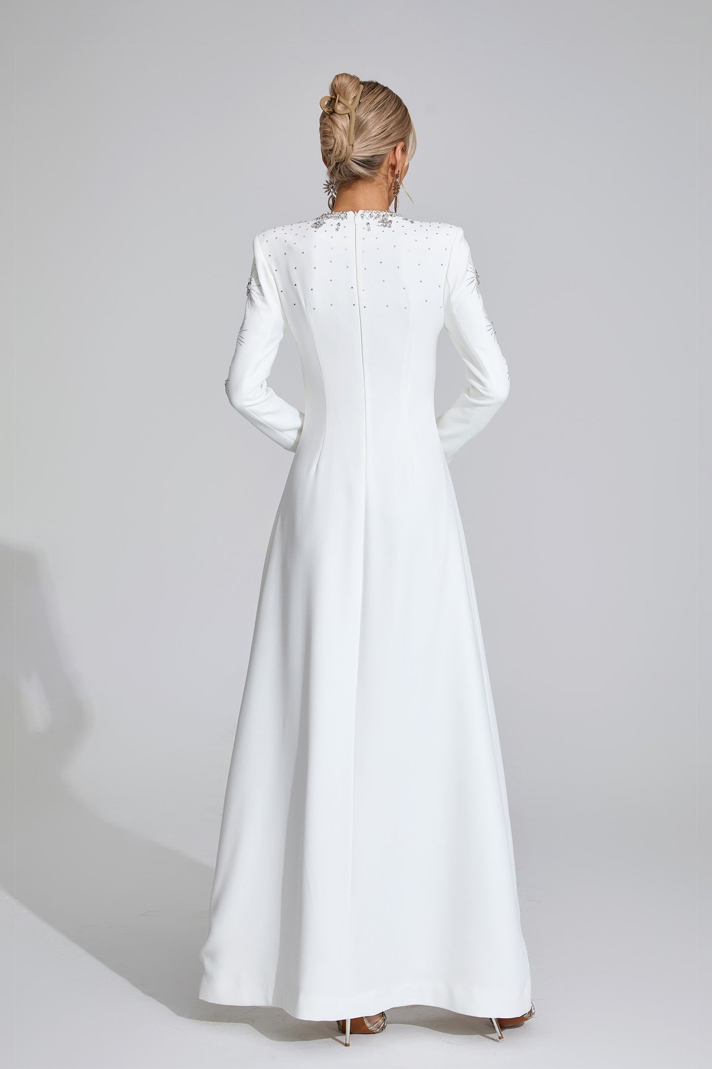 Marigold  White Diamond Maxi Dress