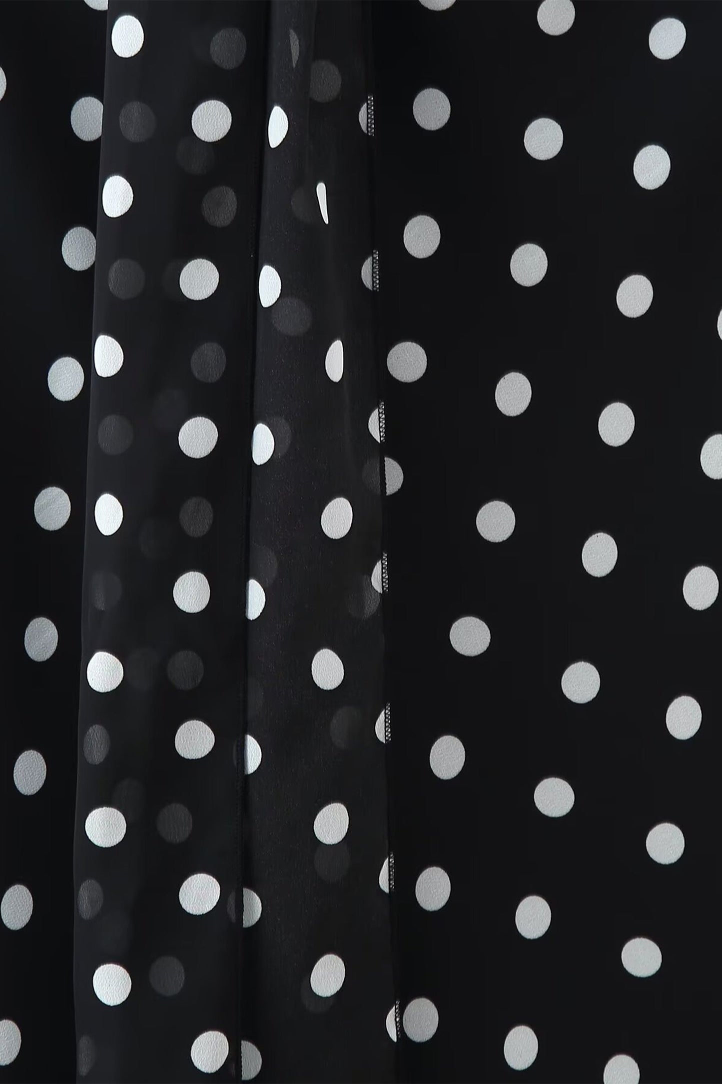 Veronica Polka Dot Ruffle Trim Maxi Dress with Scarf