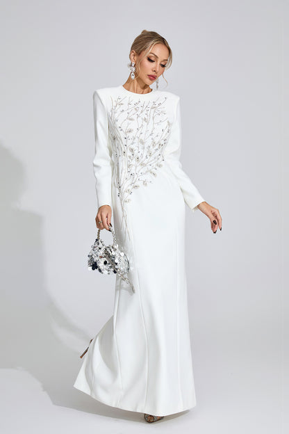 Ombrie White Diamond Maxi Dress