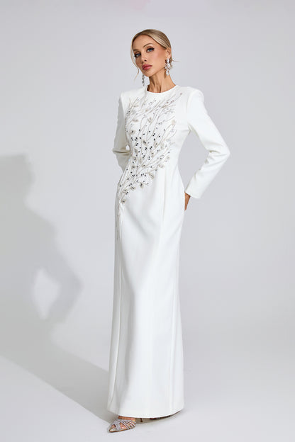 Ombrie White Diamond Maxi Dress