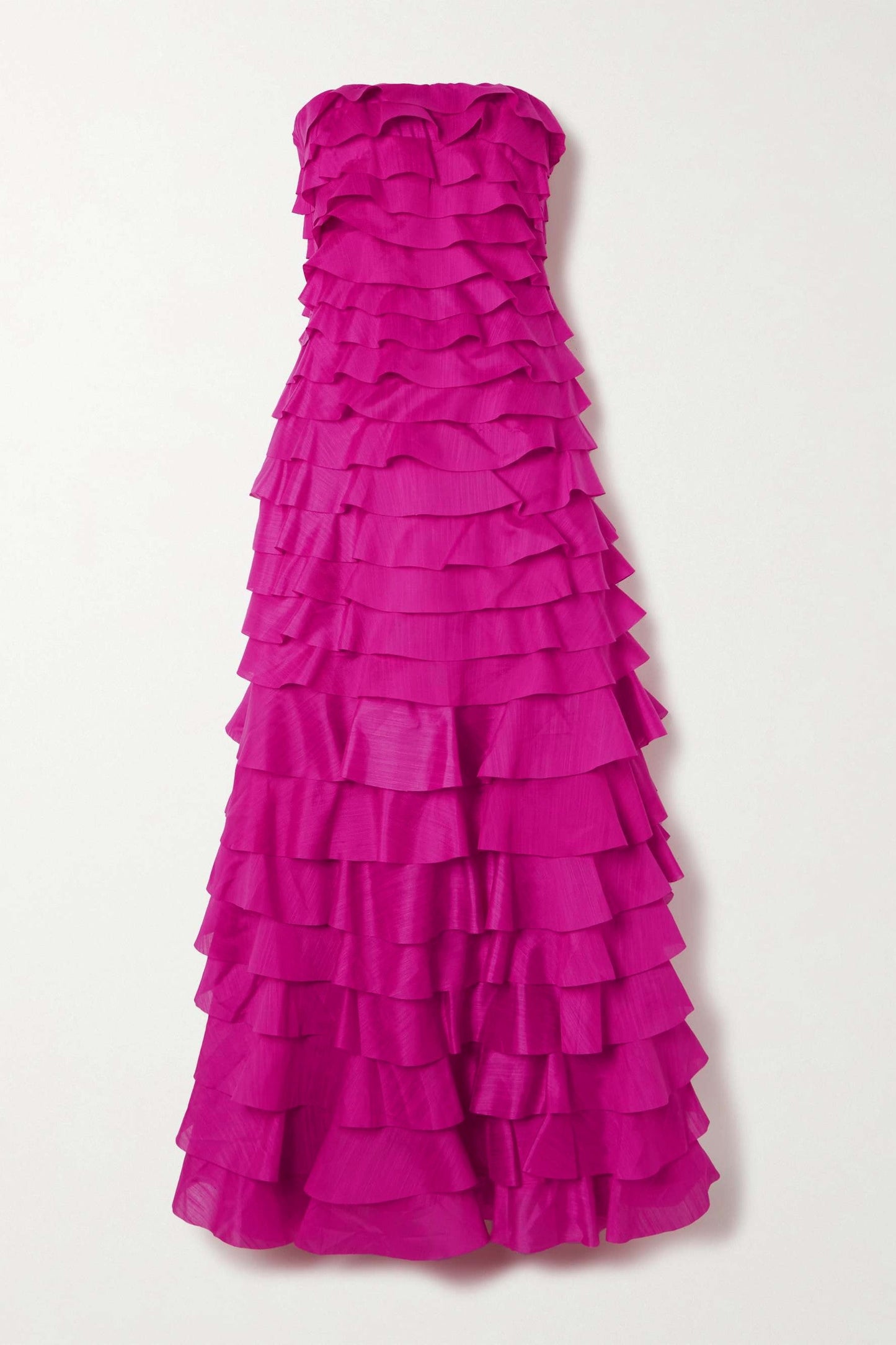 Organza Ruffle Off Shoulder Maxi Dress