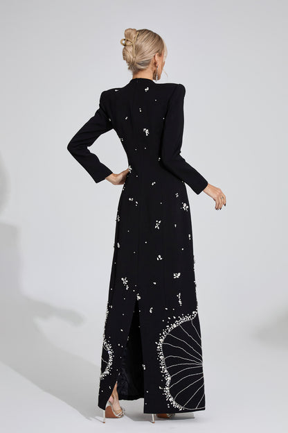 Persephone Black Diamond Maxi Dress