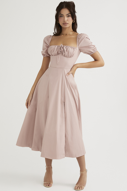 Tallulah Floral Puff Sleeve Midi Dress