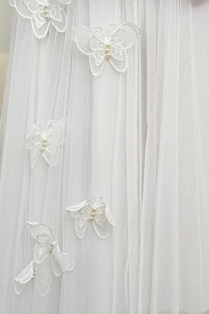 Elizabeth Butterfly Embroidered Lace Maxi Dress