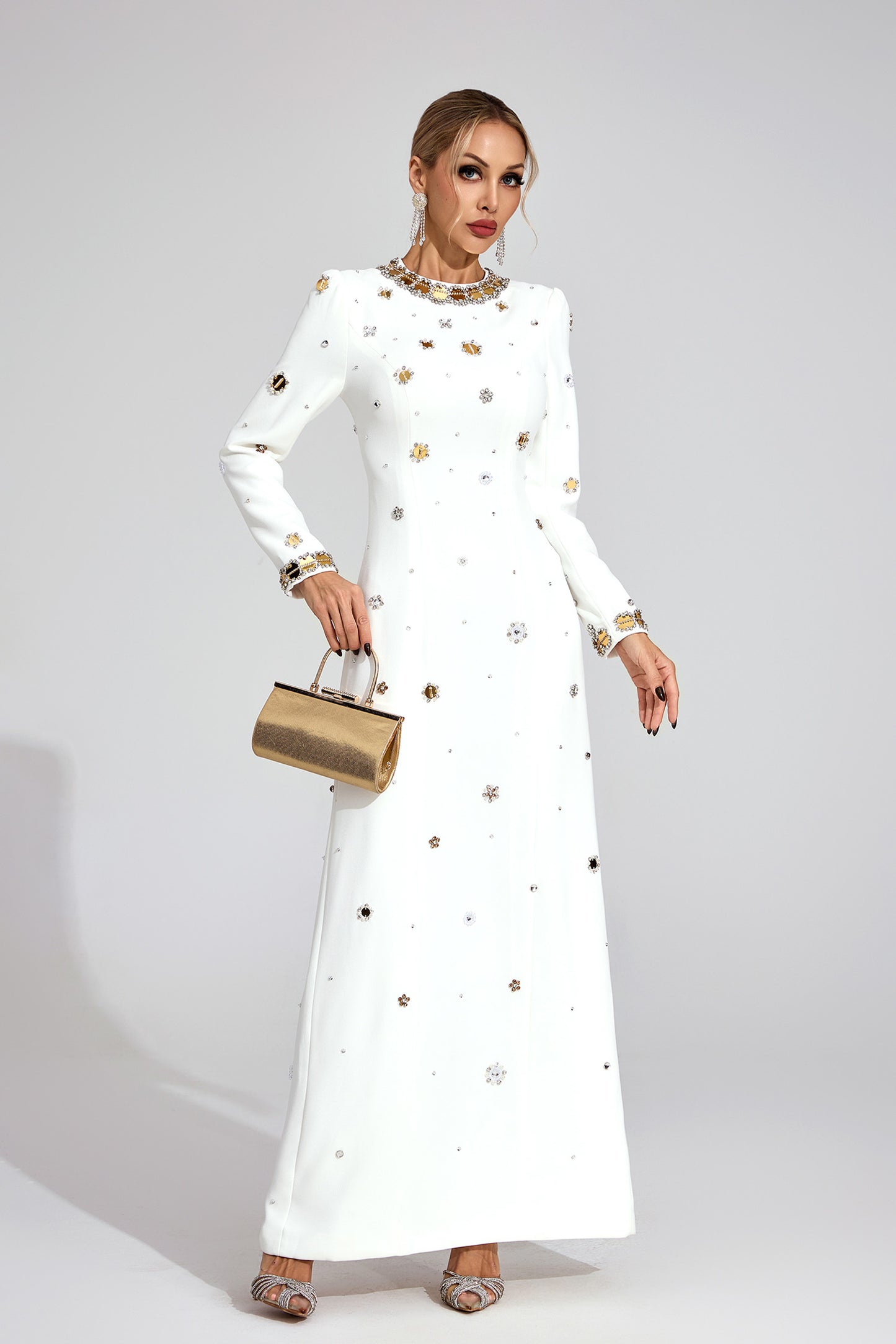 Tallulah White Star Maxi Dress