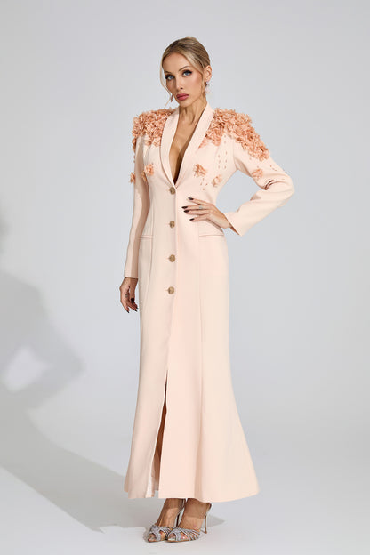 Vesper Apricot Floral Maxi Dress