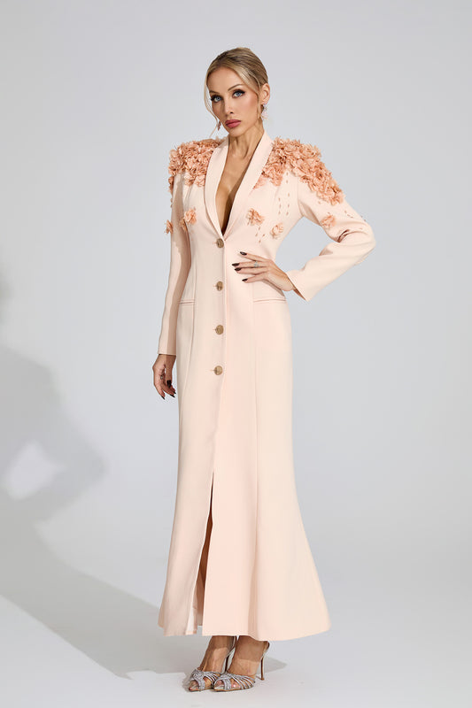 Vesper Apricot Floral Maxi Dress