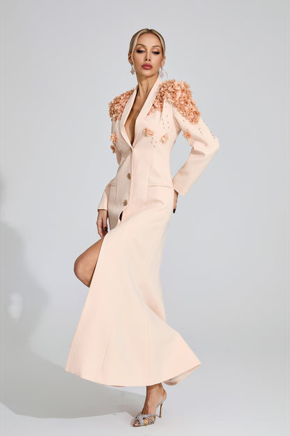 Vesper Apricot Floral Maxi Dress