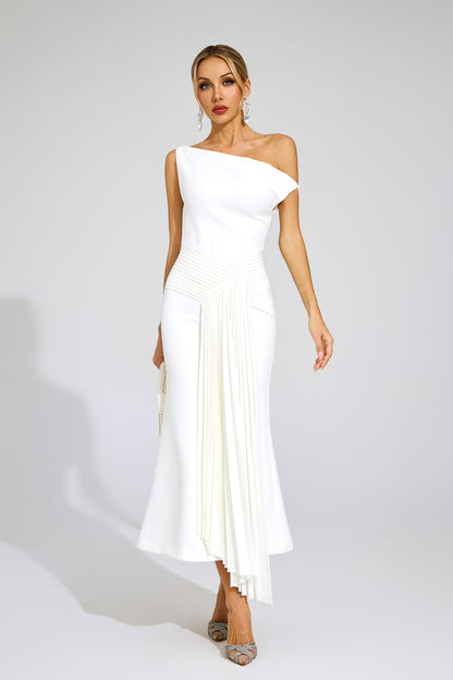 Walter White Ruched One Shoulder Dress