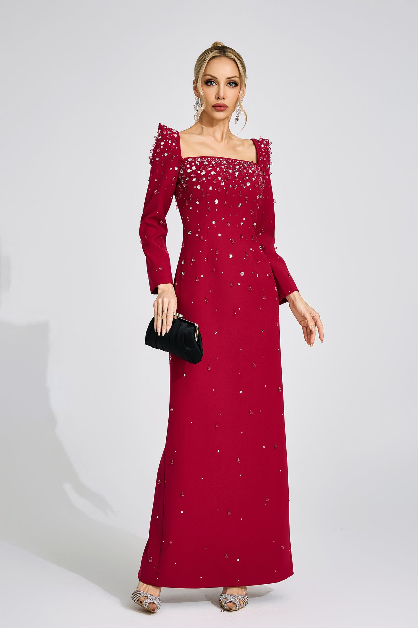 Zipporah Red Diamond Maxi Dress
