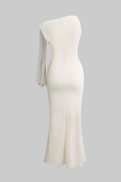 Lynn Asymmetric Tie Detail Maxi Dress